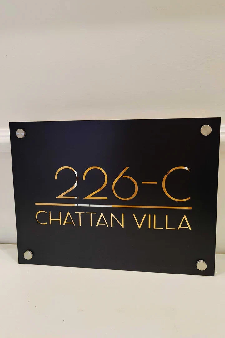 Custom Metal Home Address Plate