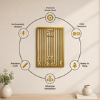 Islamic Geometric Calligraphy Metal Wall Art