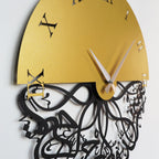 Bismillah Gold & Black Clock