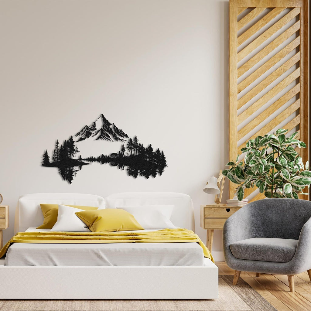Mountain Reflection Metal Wall Art