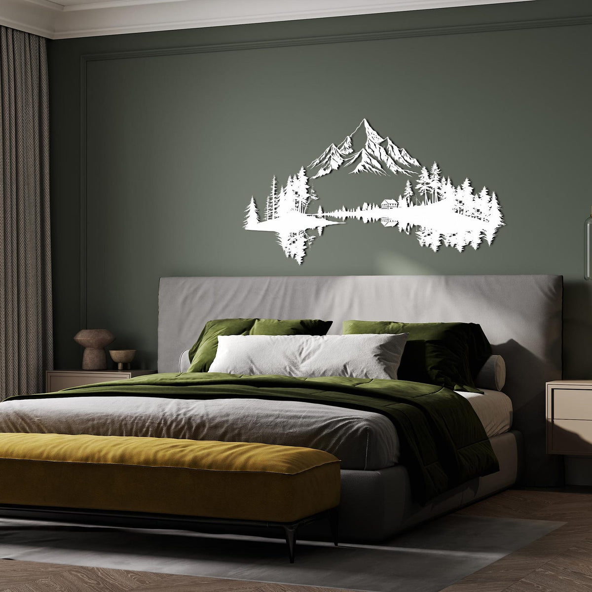 Mountain Reflection Metal Wall Art