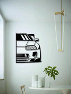 Toyota Supra Front Metal Car Wall Art | Laser Cut Steel Wall Decor |