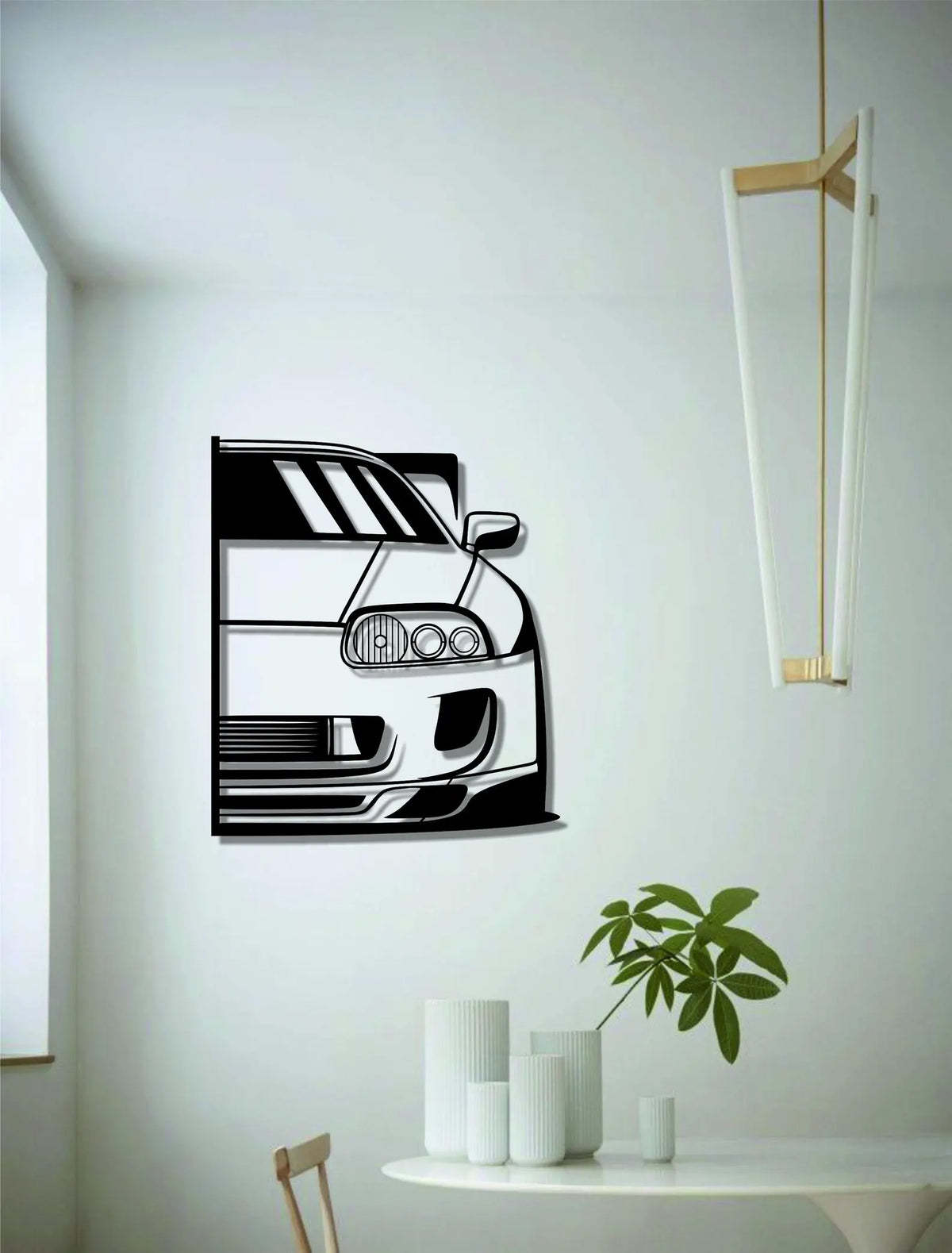 Toyota Supra Front Metal Car Wall Art | Laser Cut Steel Wall Decor |