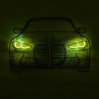 BMW Neon Metal Car Wall Art | Laser Cut Steel Wall Decor with RGB LED | Torque Walls