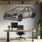 Mercedes-Benz AMG Metal Car Wall Art | Laser Cut Steel Wall Decor |