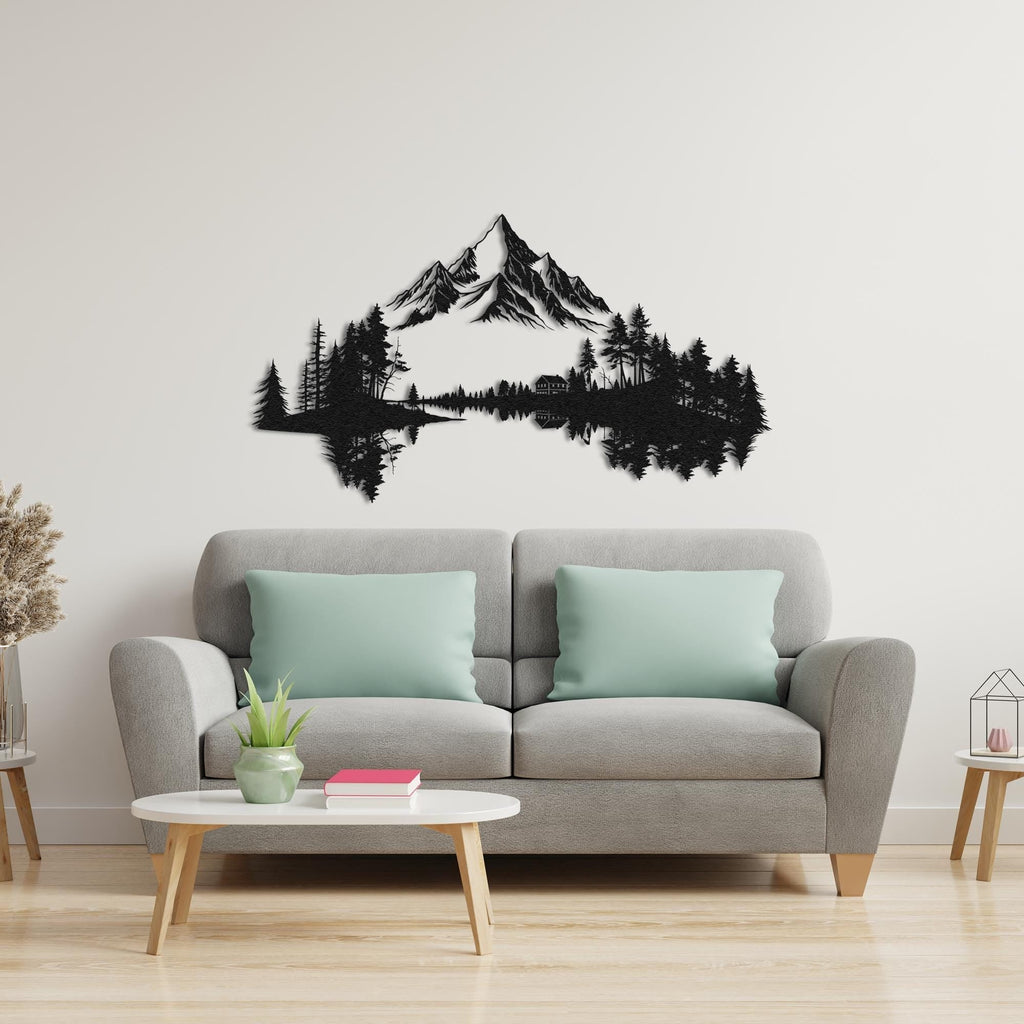 Mountain Reflection Metal Wall Art