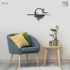 Sunset with Birds – metal Wall Art