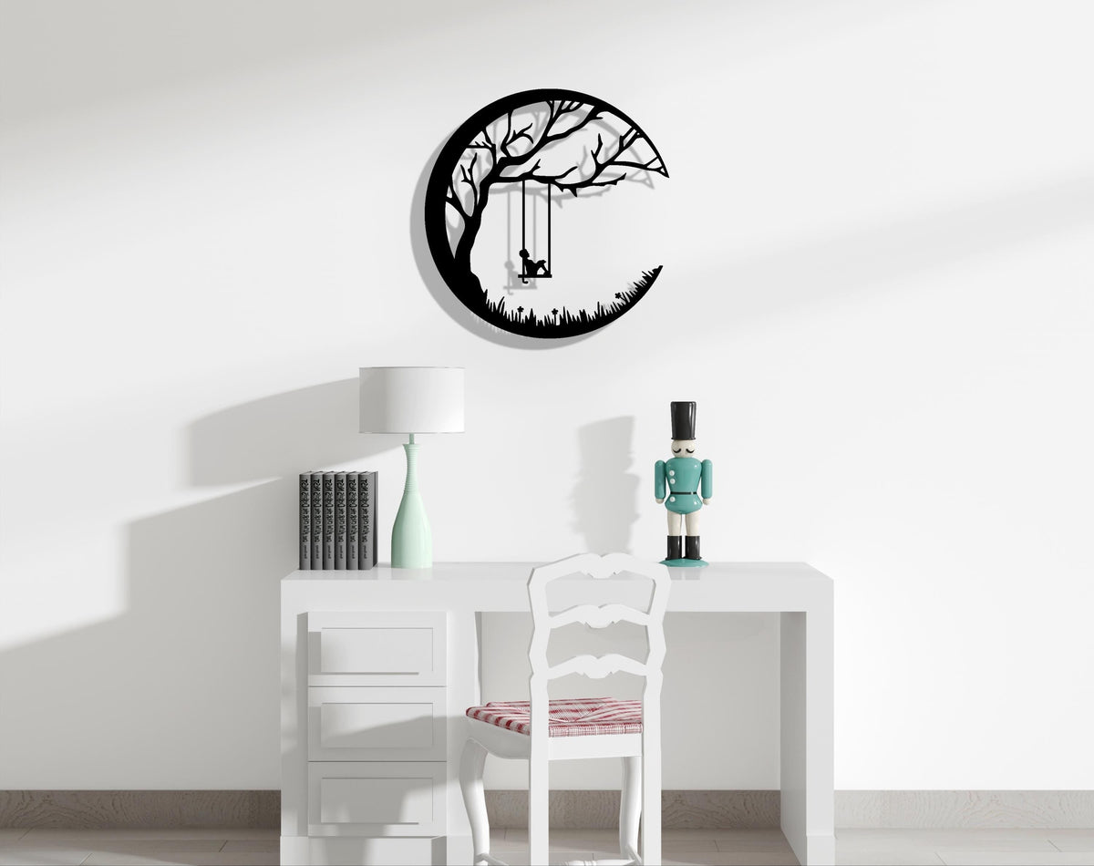 Swinging Tree Metal Wall Decor